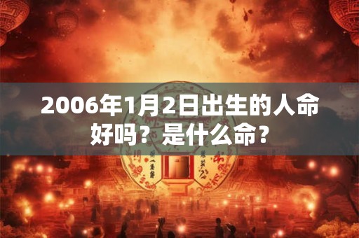 2006年1月2日出生的人命好吗？是什么命？