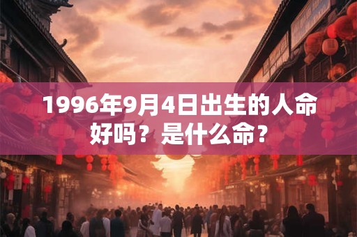 1996年9月4日出生的人命好吗？是什么命？