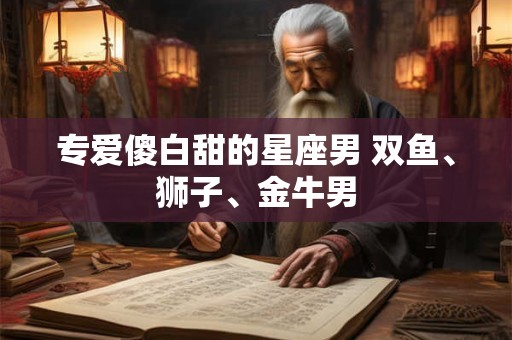 专爱傻白甜的星座男 双鱼、狮子、金牛男