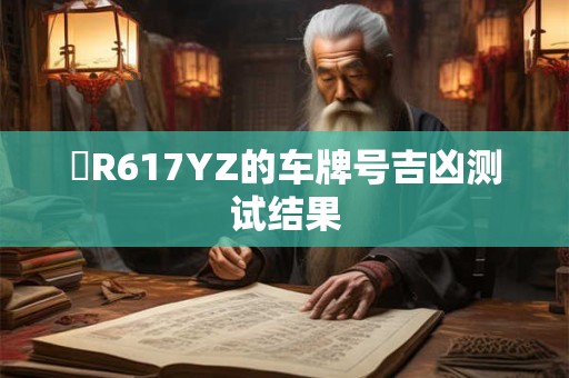 魯R617YZ的车牌号吉凶测试结果