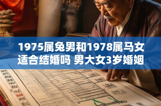 1975属兔男和1978属马女适合结婚吗 男大女3岁婚姻 1975属兔男和1978属马女适合结婚吗 男大女3岁婚姻