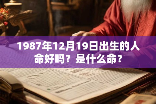 1987年12月19日出生的人命好吗？是什么命？