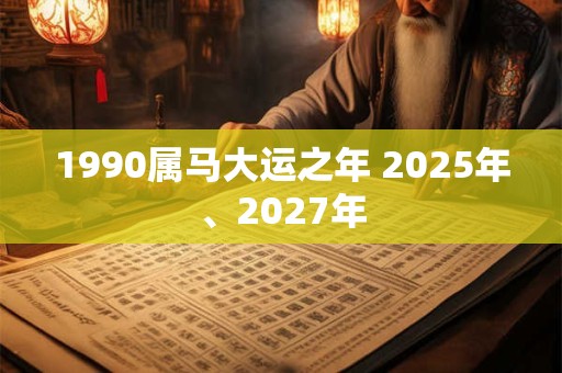 1990属马大运之年 2025年、2027年