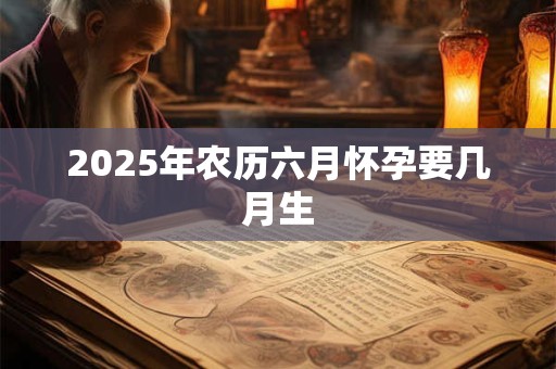 2025年农历六月怀孕要几月生