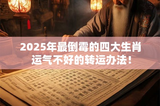 2025年最倒霉的四大生肖 运气不好的转运办法！