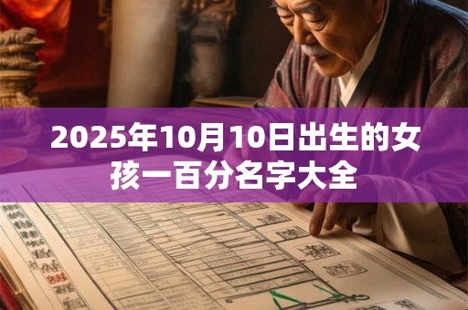 2025年10月10日出生的女孩一百分名字大全 2025年10月10日出生的女孩一百分名字大全