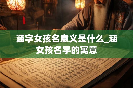 涵字女孩名意义是什么_涵女孩名字的寓意