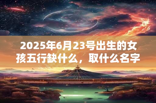 2025年6月23号出生的女孩五行缺什么，取什么名字好