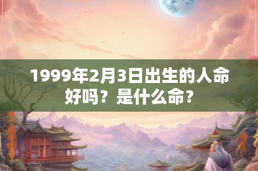 1999年2月3日出生的人命好吗？是什么命？