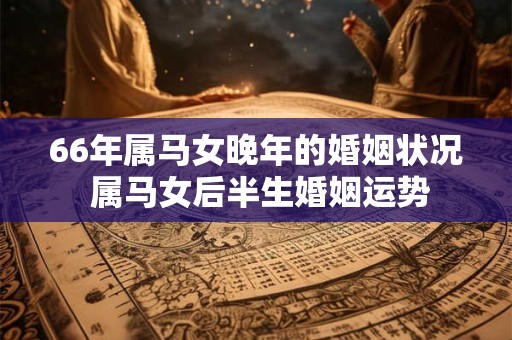 66年属马女晚年的婚姻状况 属马女后半生婚姻运势