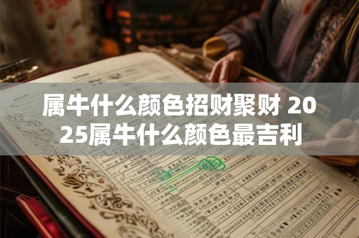 属牛什么颜色招财聚财 2025属牛什么颜色最吉利
