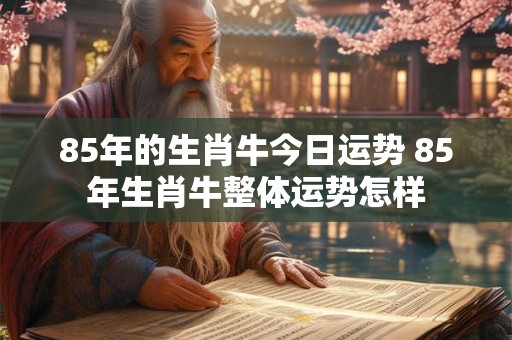 85年的生肖牛今日运势 85年生肖牛整体运势怎样