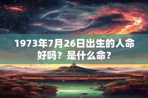 详细阅读:1973年7月26日出生的人命好吗?是什么命? 1973年7月26日出生的人命好吗?是什么命?