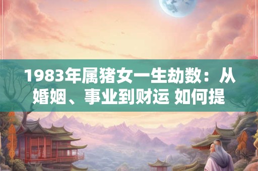 1983年属猪女一生劫数：从婚姻、事业到财运 如何提前预防劫难