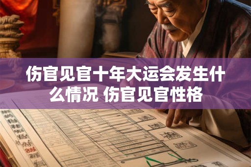 伤官见官十年大运会发生什么情况 伤官见官性格
