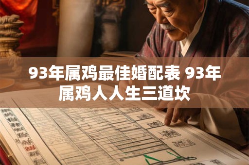 93年属鸡最佳婚配表 93年属鸡人人生三道坎 93年属鸡最佳婚配表 93年属鸡人人生三道坎