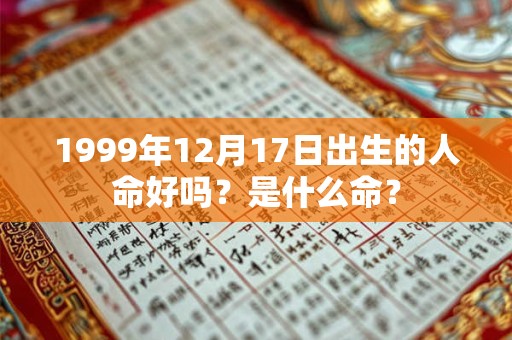 1999年12月17日出生的人命好吗？是什么命？