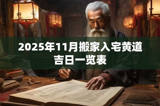 2025年11月搬家入宅黄道吉日一览表