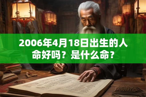 2006年4月18日出生的人命好吗？是什么命？
