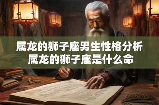 属龙的狮子座男生性格分析 属龙的狮子座是什么命