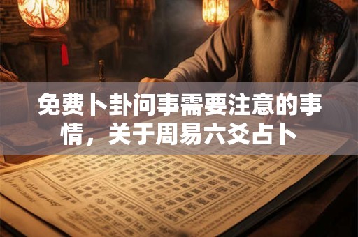 免费卜卦问事需要注意的事情，关于周易六爻占卜