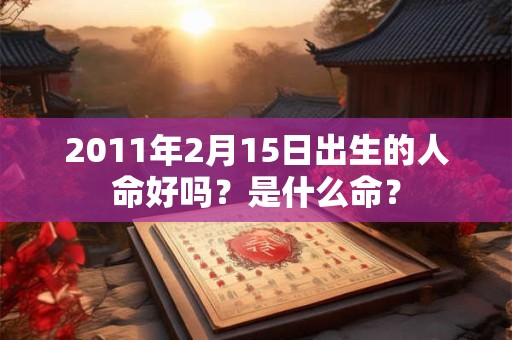 2011年2月15日出生的人命好吗？是什么命？