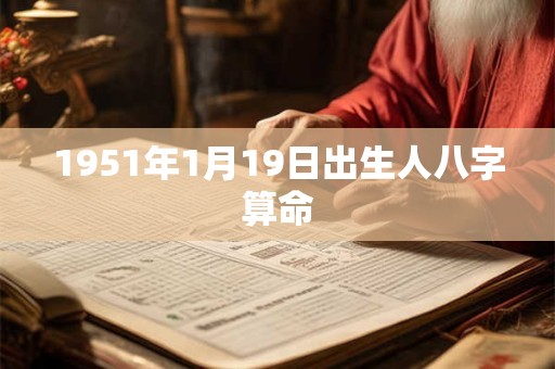 1951年1月19日出生人八字算命