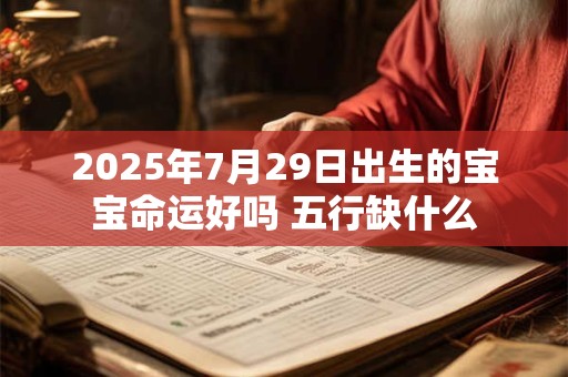 2026年7月29日出生的宝宝命运好吗 五行缺什么