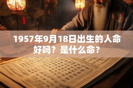 1957年9月18日出生的人命好吗？是什么命？