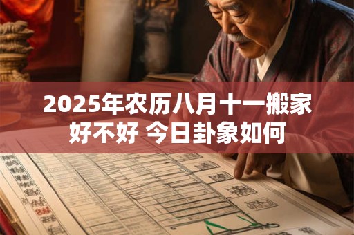 2025年农历八月十一搬家好不好 今日卦象如何