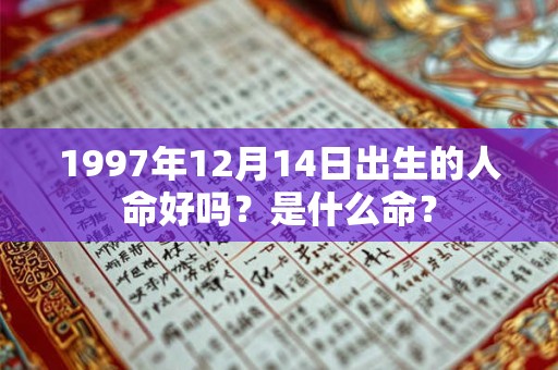 1997年12月14日出生的人命好吗？是什么命？
