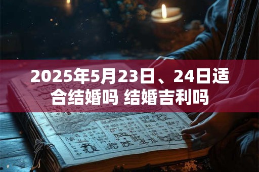 2025年5月23日、24日适合结婚吗 结婚吉利吗