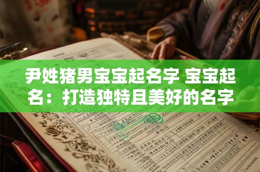 尹姓猪男宝宝起名字 宝宝起名：打造独特且美好的名字