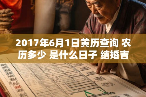 2017年6月1日黄历查询 农历多少 是什么日子 结婚吉时