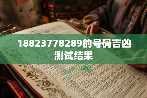 18823778289的号码吉凶测试结果