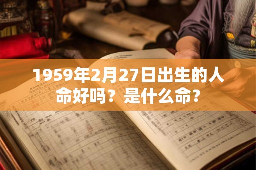 1959年2月27日出生的人命好吗？是什么命？