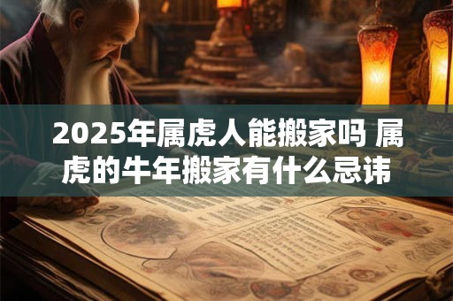2025年属虎人能搬家吗 属虎的牛年搬家有什么忌讳