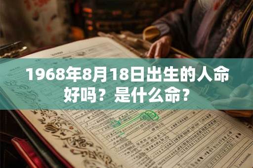 1968年8月18日出生的人命好吗？是什么命？