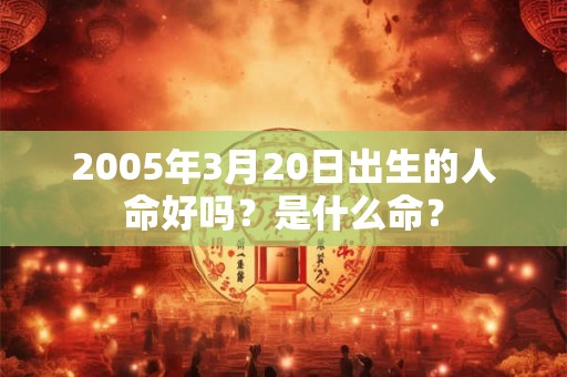 2005年3月20日出生的人命好吗？是什么命？