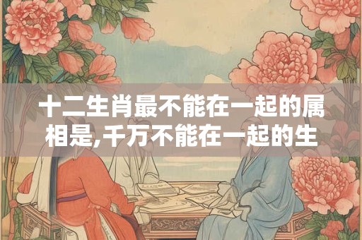 十二生肖最不能在一起的属相是,千万不能在一起的生肖配对