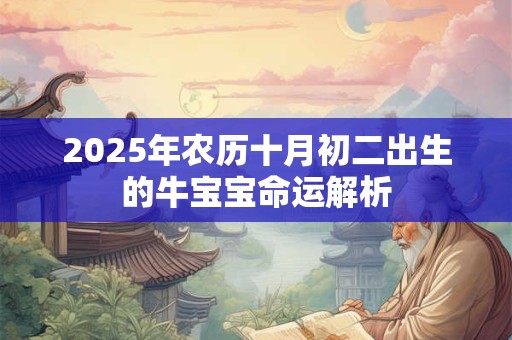 2025年农历十月初二出生的牛宝宝命运解析