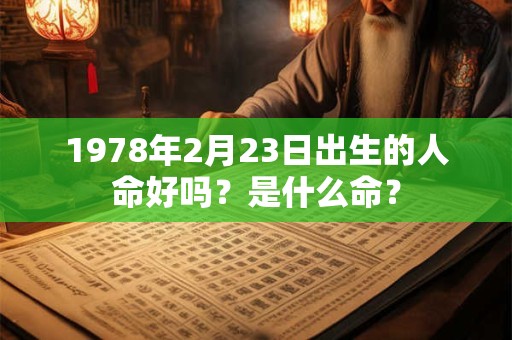 1978年2月23日出生的人命好吗？是什么命？