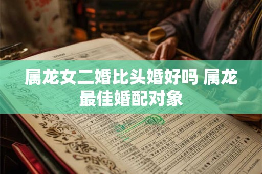 属龙女二婚比头婚好吗 属龙最佳婚配对象