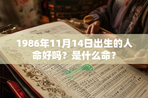 1986年11月14日出生的人命好吗？是什么命？
