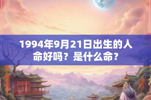 1994年9月21日出生的人命好吗？是什么命？