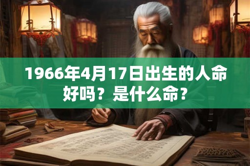 1966年4月17日出生的人命好吗？是什么命？