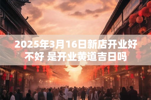 2025年3月16日新店开业好不好 是开业黄道吉日吗