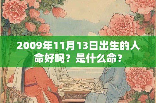 2009年11月13日出生的人命好吗？是什么命？