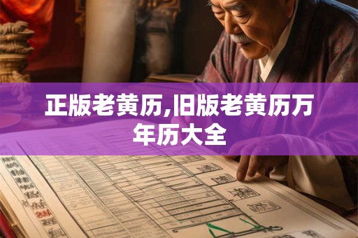 正版老黄历,旧版老黄历万年历大全