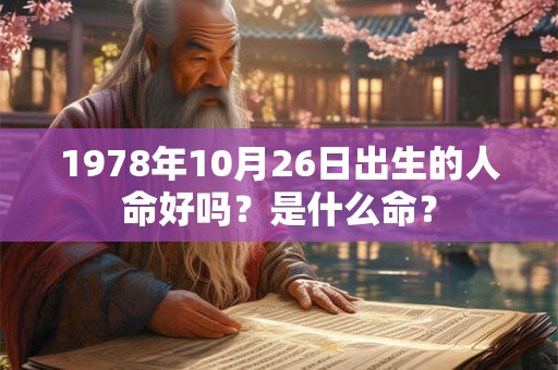 1978年10月26日出生的人命好吗？是什么命？